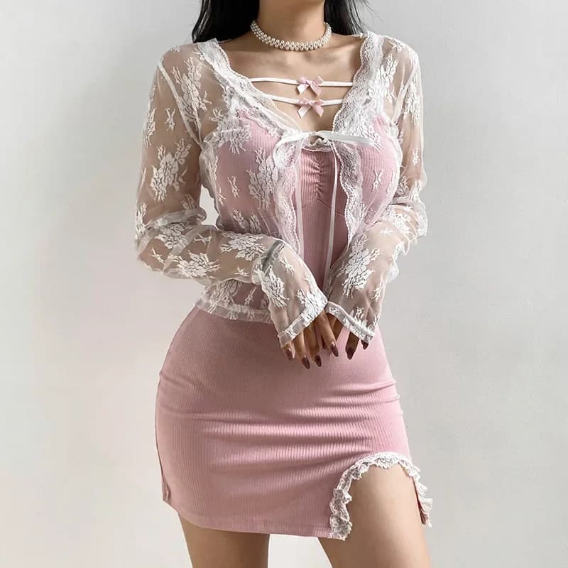 Complete for sun protection with canoe skirt Small shawls Cardigan jacket slim breathable summer woman shirt Lace Coprispalle Fata