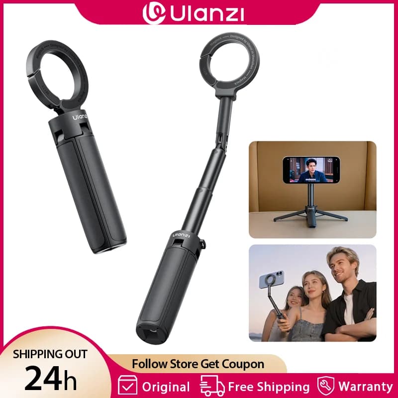 Ulanzi MT71 2 in 1 Bastone Selfie Magnetico Mini e Treppiede da Tavolo per iPhone 17 16 15 Pro Max Android 180 ° Regolabile per Vlog