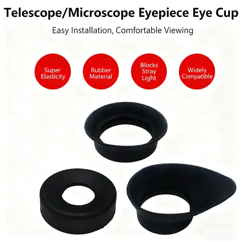 Oculare universale in gomma diametro interno 29mm per telescopio, microscopio, cannocchiale, monoculare, compatibilità universale