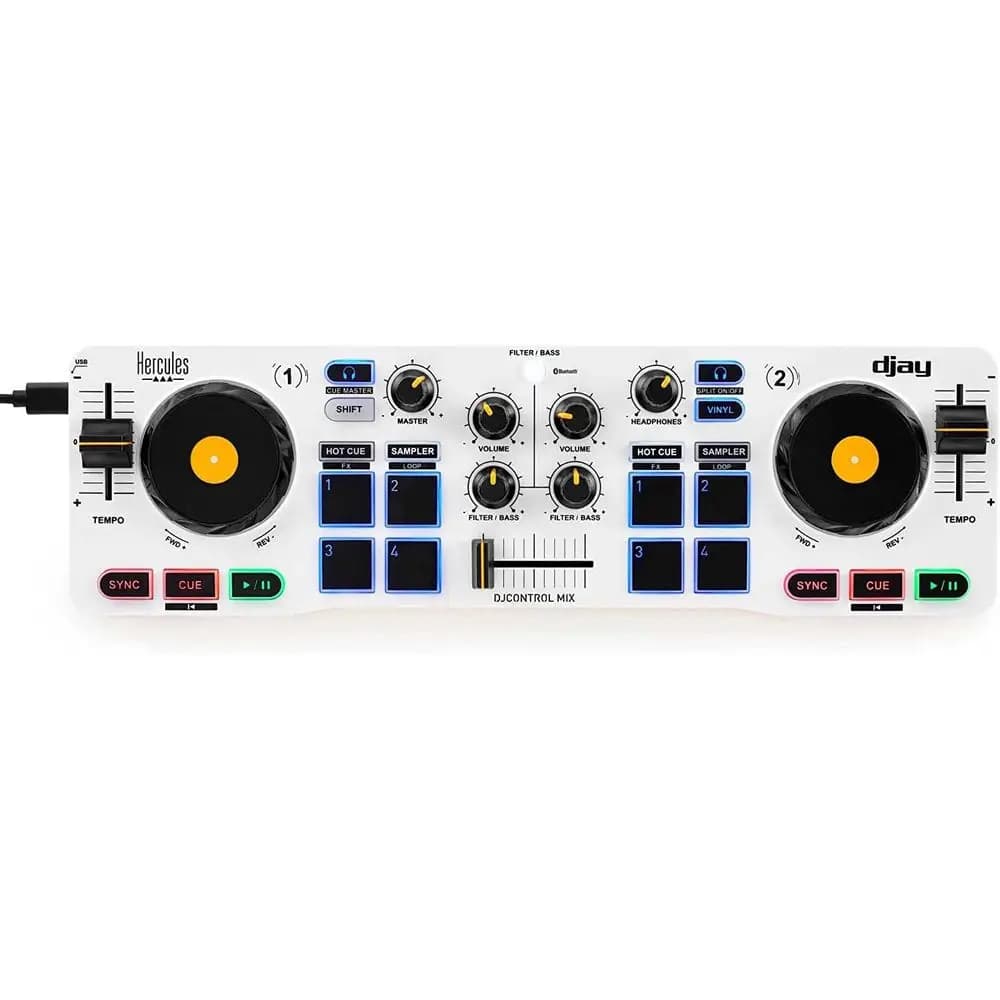 Controller DJ Wireless con 2 Deck per iOS e Android - Compatibile Bluetooth