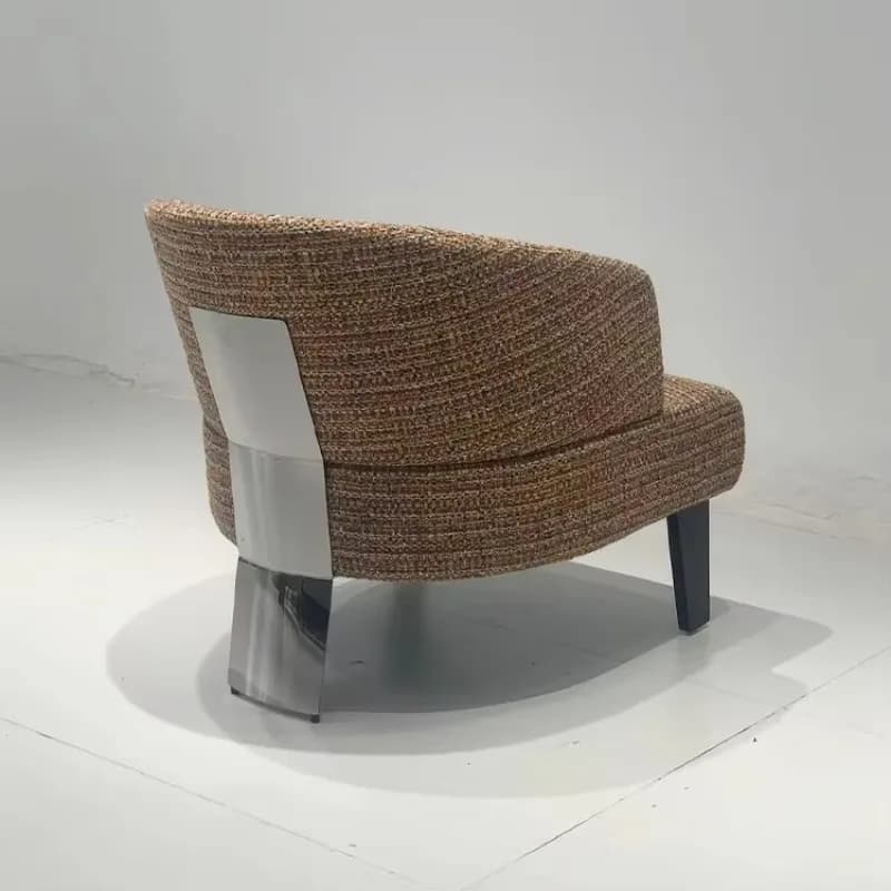Sedia Relax in Tessuto con Gambe in Acciaio Inox TFF JC Design, Resistente e alla Moda per Appartamenti, Hotel o Ville