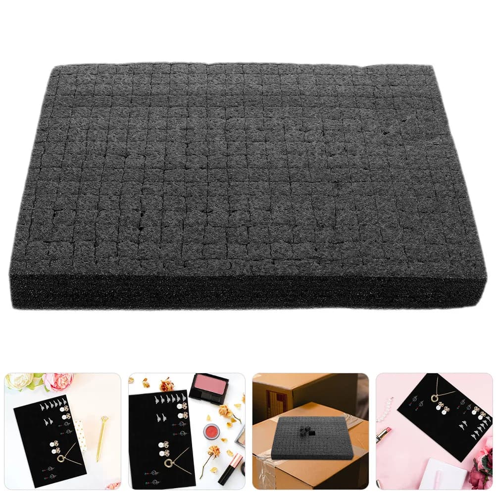 Thick sponge insert for display and preservation of rings, earrings, brooch, jewelry organizer, rings tray, sponge holder for earrings
