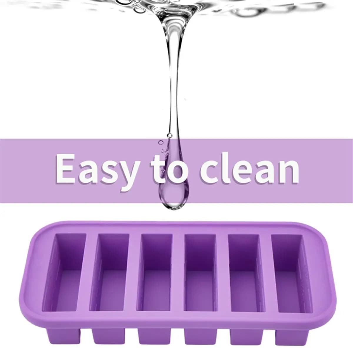 Contenitore per alimenti con stampo per congelamento in silicone con coperchio Scatola di immagazzinaggio per stampi a cubo Scatola di ghiaccio divisa per zuppe Bevande Succhi di erbe