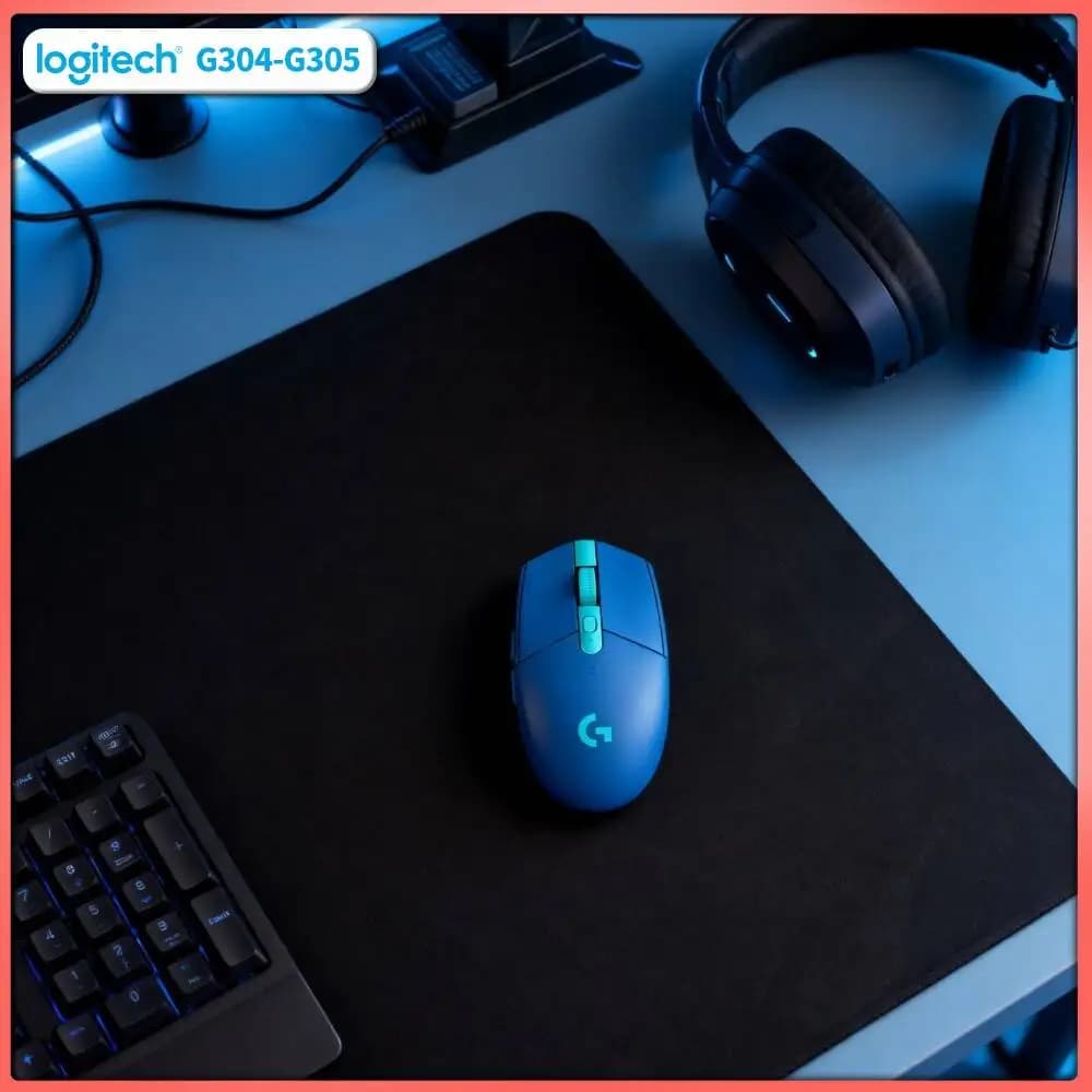 Wireless Gaming Mouse Logitech G305, 12000 DPI HERO Sensor, 6 Buttons, 250hr Battery, 99g, PC Mac Laptop Gamers