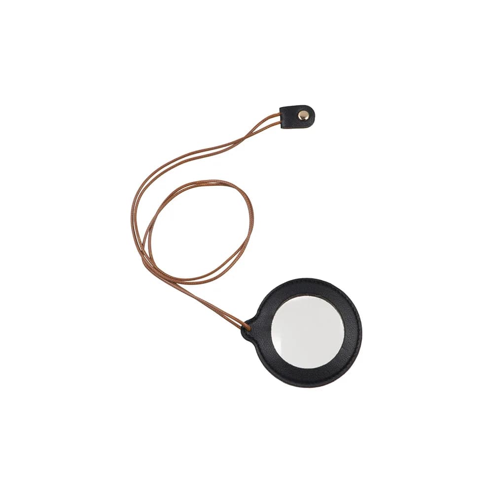 Cinturino in pelle Mini lente d'ingrandimento Lente d'ingrandimento vintage portatile Collana Collo Indossare Lente d'ingrandimento facile da usare Lettura pendente