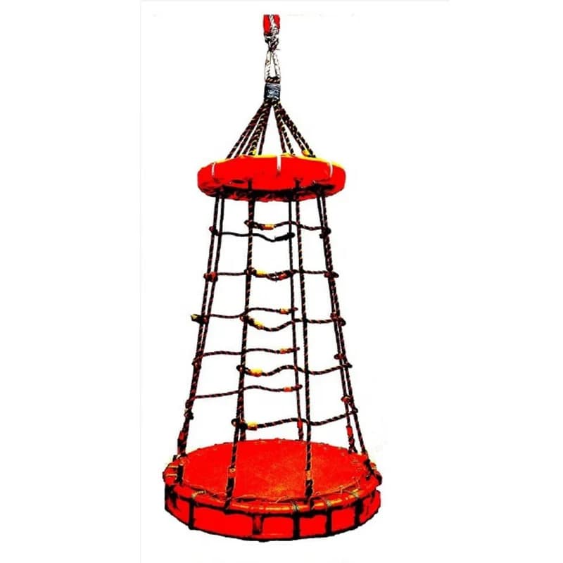 SOLAS Marine Rope Type Personnel Transfer Basket Offshore Transfer Cage With Inflatable Floating Ring Customized