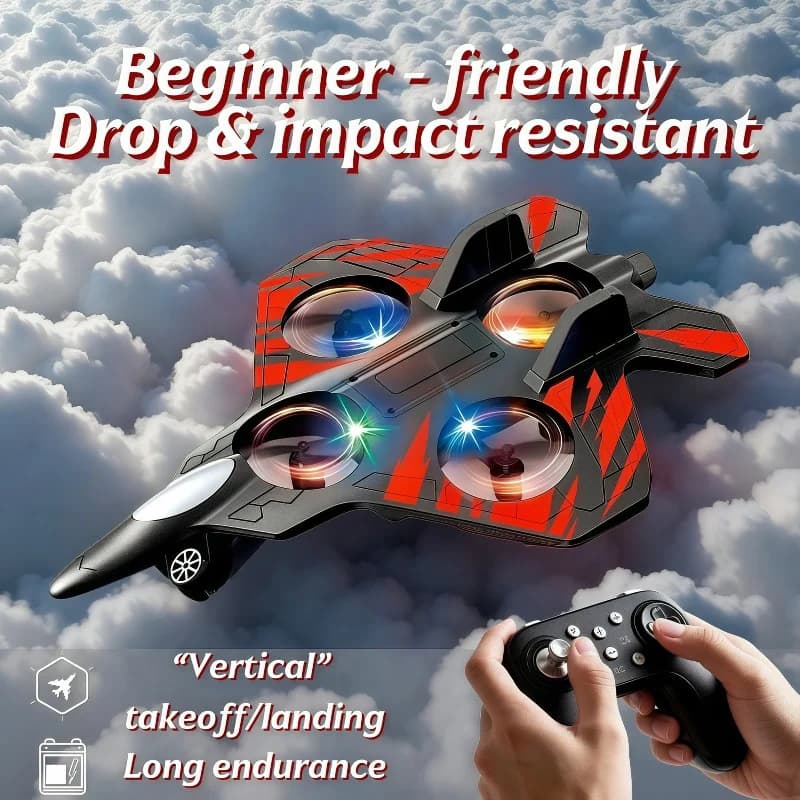 Air Blower RC Hobby Jet Air Cooler 2.4G Stunt Remote Control Foam Fighter Air Toy With Light