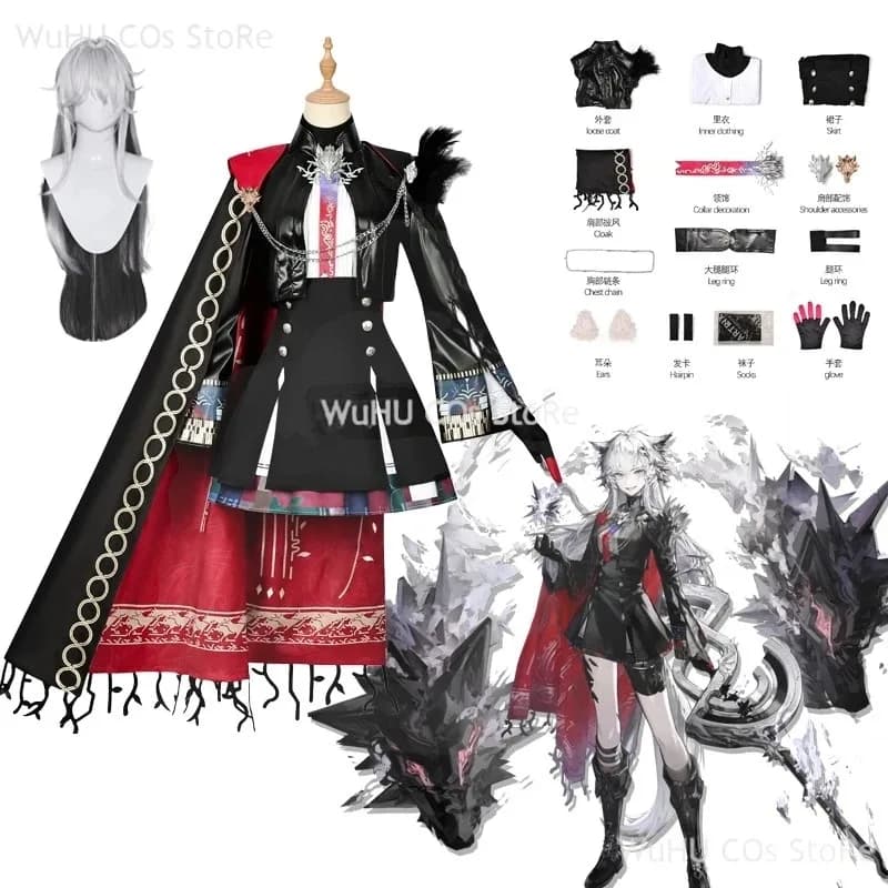 Arknights The Decadenza Women Cosplay Costume Lappland Cos Game Anime Party Uniform Hallowen Play Role Clothes Clothinga;k6;8',