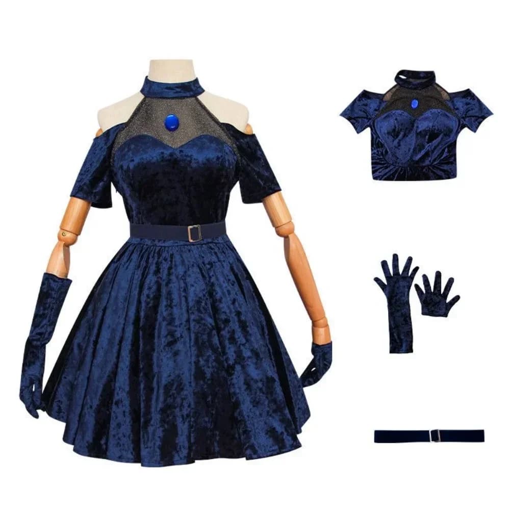 2026 Mizi Cosplay Costume Anime Alien Stage Cosplay Costume Pink Gradient Blue Purple long hair Stage costume Velvet Dress