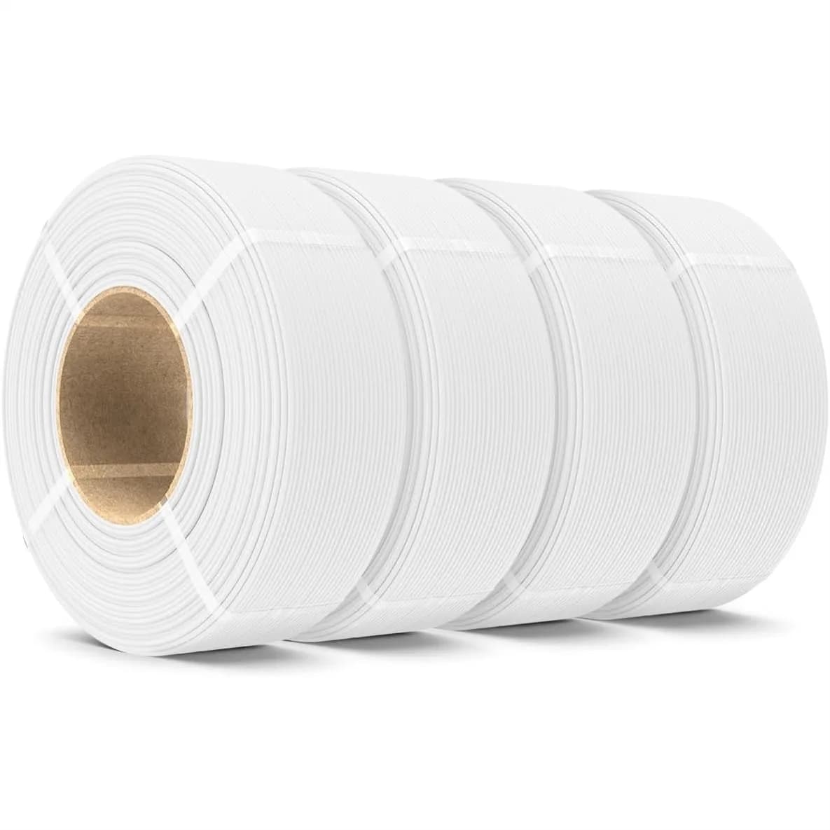 Filamento PLA da 4 kg, ricarica da 1.75 mm, bundle opaco da 1000 g, 4 confezioni, ricarica per stampante 3D per bobine riutilizzabili, bianco*4