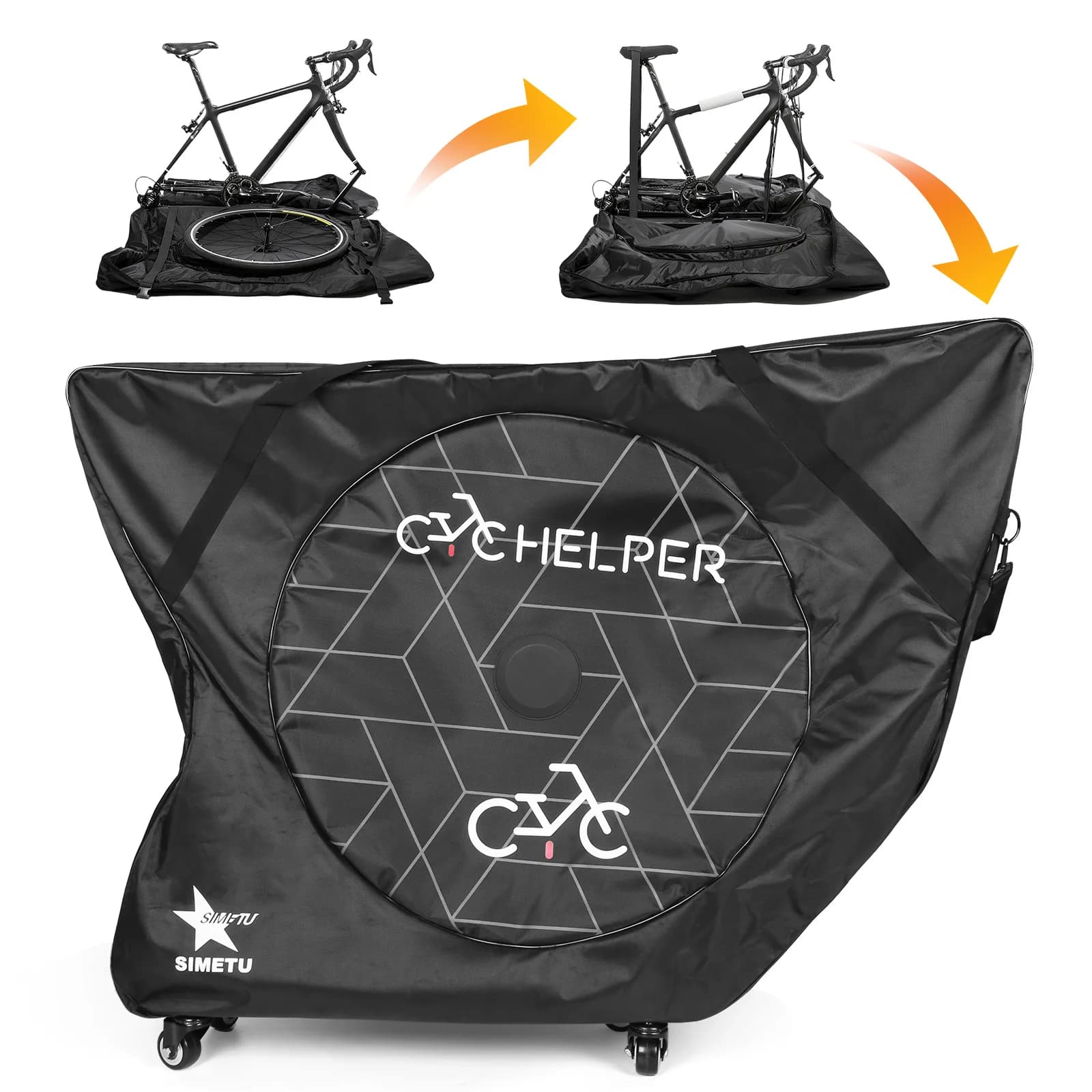 Borsa per Bicicletta con Ruote, Kit di Protezione per Bici, Borse per Trasporto e Conservazione Biciclette per Fuoristrada/Mountain Bike/Freestyle