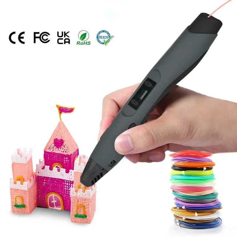 Multifunctional 3D Printing Pen with LED Screen, 2 5m PLA Filament, Children's Gift for Drawing, Best Christmas Gifts for Kids