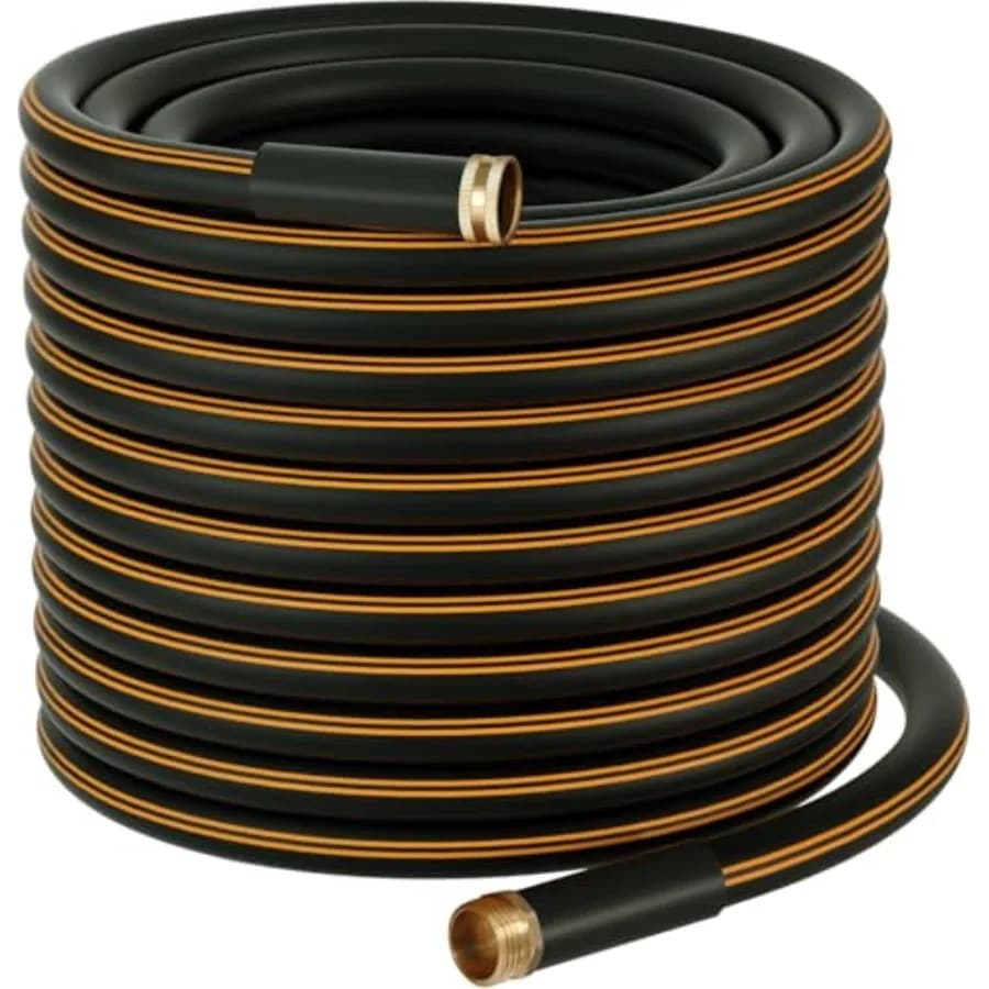 Tubo da Giardino Resistente 60 m x 1,5 cm Nero per Esterni in PVC Durevole, Resistente a Piegature e Rotture