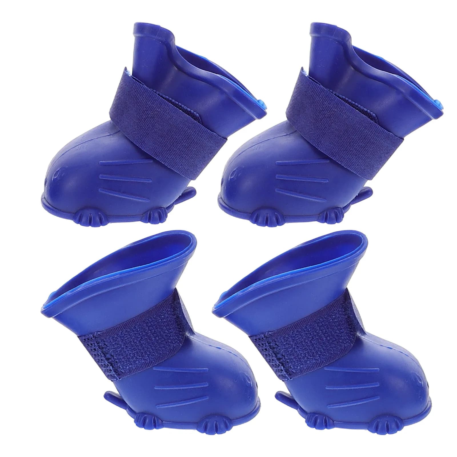 4Pcs Waterproof Dog Rain Boots Rubber Non-Slip Paw Protectors for Small Medium Dogs Comfortable Outdoor Mud Rain Hiking Booties