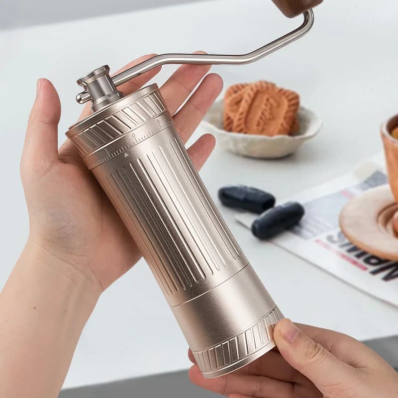 Upgrade Manual Coffee Grinder CNC Professional Stainless Steel Adjustable Manual Burr Coffee Bean Grinding machine 25g Capacity