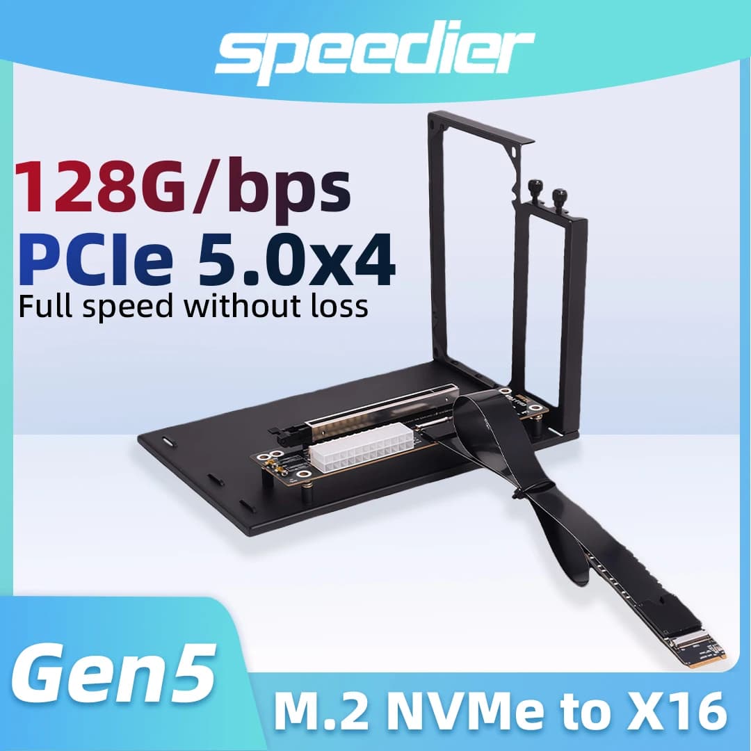 Adattatore eGPU M.2 NVMe a PCI-E 5.0 X16 GPU Dock Cavo esterno Docking Station per Intel NUC STX ITX 25cm 50cm F3G notebook Gen5