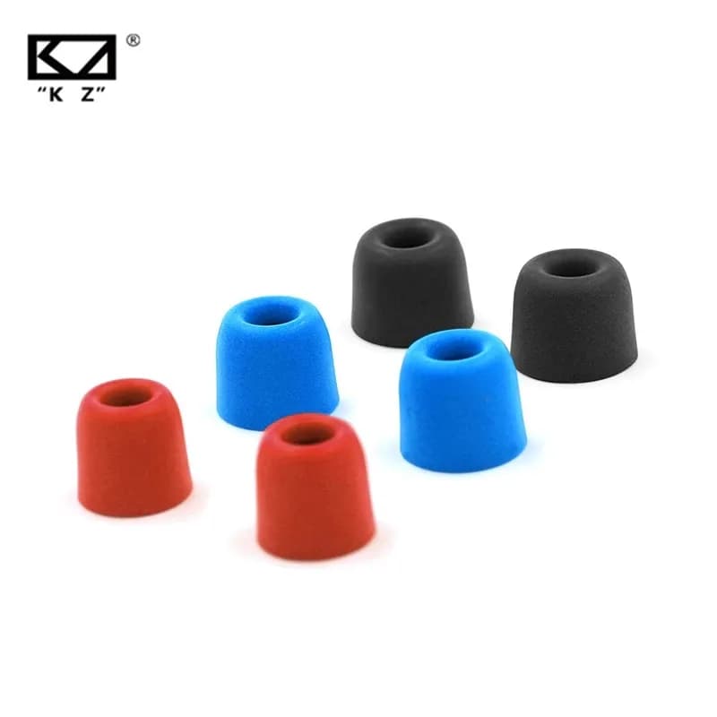 KZ 3Pair(6pcs) Noise Isolating Comfortble Memory Foam Ear Tips Ear Pads Earbuds For In Earphone For KZ Headphones ZSX EDXPro PR3