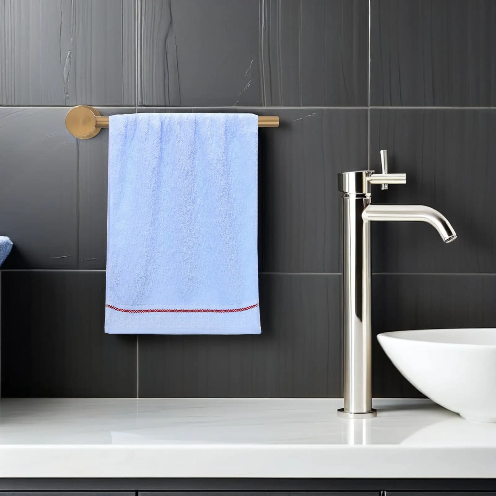 Stainless Steel Hand Towel Bar Wall Mounted Bathroom Space Saving Rustproof Towel Organizer Kitchen Restroom Storage Rack
