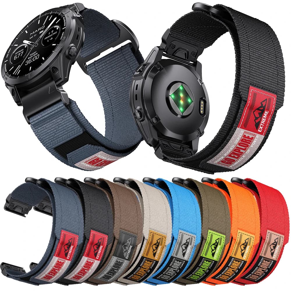 Cinturino per orologio QuickFit 22mm 26mm per Garmin Fenix 8 7 7X 6 6X 5X Plus/Epix Pro Gen 2 47mm 51mm/Tactix 7/Enduro 3 cinturino in nylon intrecciato