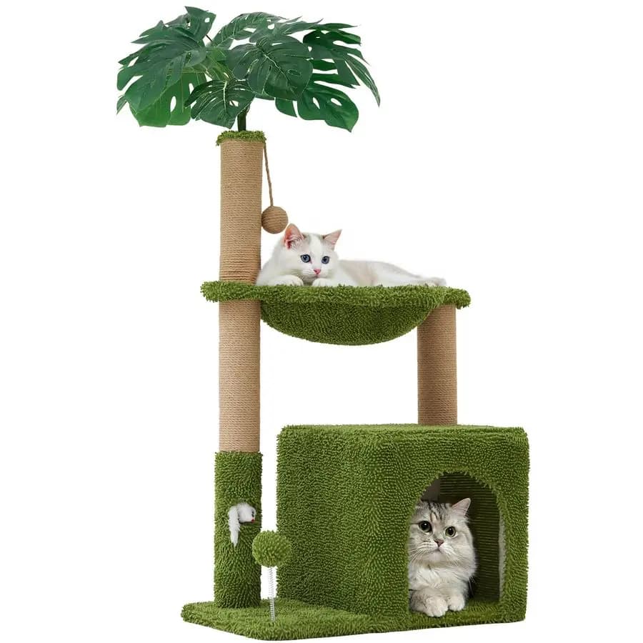 Albero per Gatti da Interno Multifunzionale con Letto Comodo, Robusto Tiragraffi e Amaca Accogliente per Gattini e Gatti di Piccola Taglia