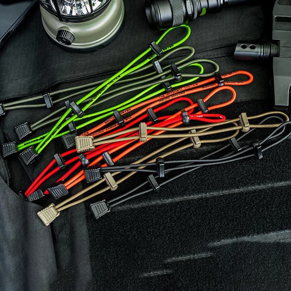 Outdoor Elastic Rope Adjustable Backpack Mountain Walking Stick Holder Trekking Hiking Pole Fixing Tie Cord Rope Buckle 2PCS