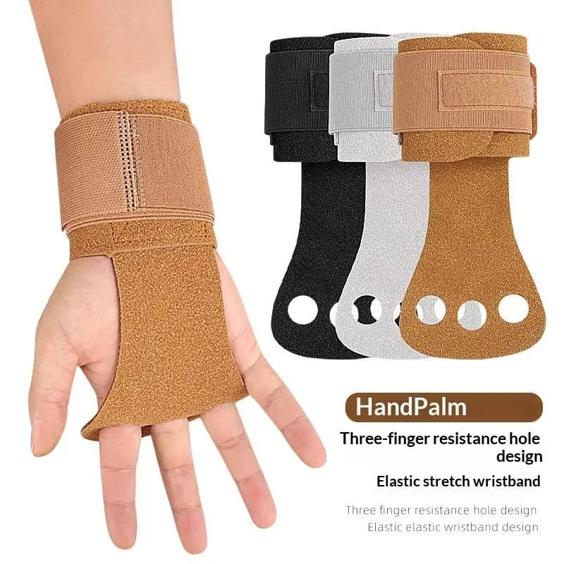 1 Gymnastic Glove Paio, Traction Belts, Palm Protection, Dust Fax, Bovina Leather Gloves, Sport Gloves