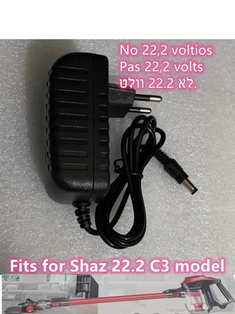 Caricatore adattatore spina UE 27V per accessori per aspirapolvere portatile SILVERCREST SHAZ 22.2 C3