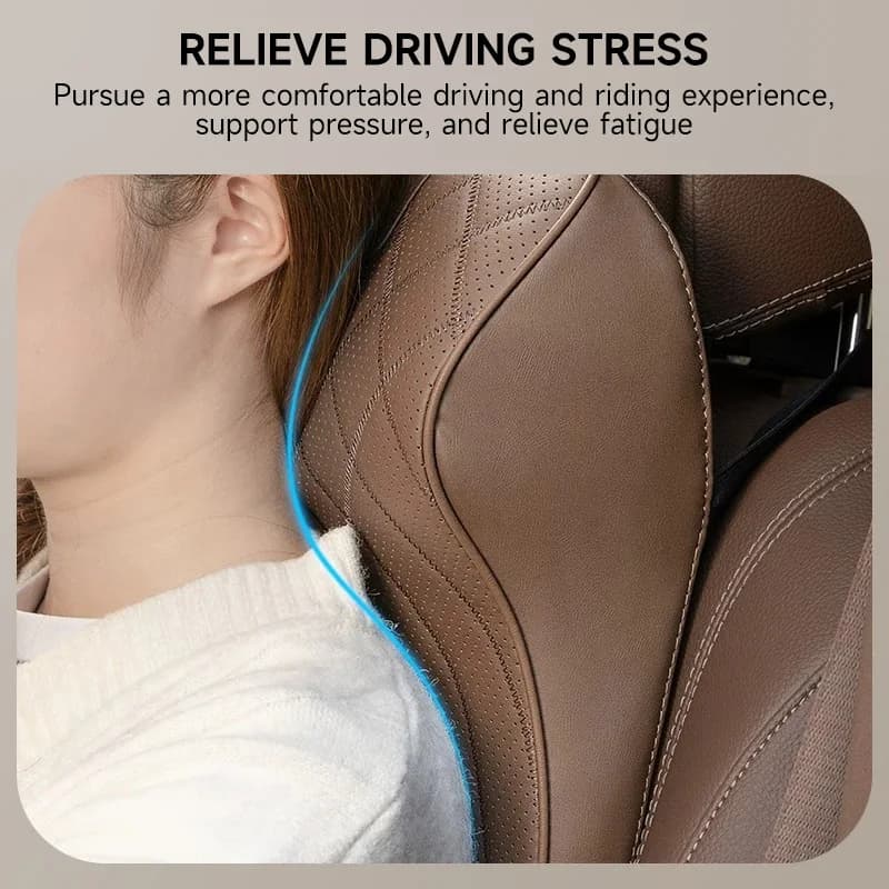 Universal Car Headrest Neck Pillow Lumbar Pillow Breathable Memory Cotton Ergonomic Design Support Neck Cushion Travel Pillow
