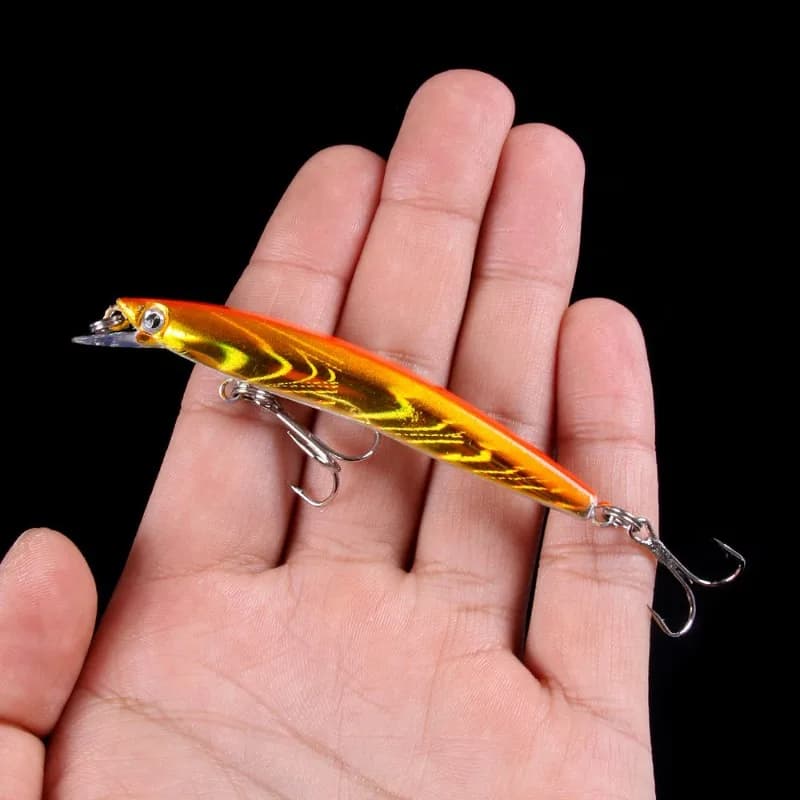 1 Pezzo/5 Pezzi Esche Artificiali Minnow 8CM 5G con 2 Ami, Isca Dura Artificiale Wobbler per la Pesca