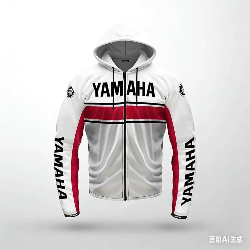Nuova Felpa con Cappuccio e Zip Yamaha 2026 Bianca per Team Racing Moto, Estiva, Oversize, Traspirante e Comoda, per Uomo e Donna