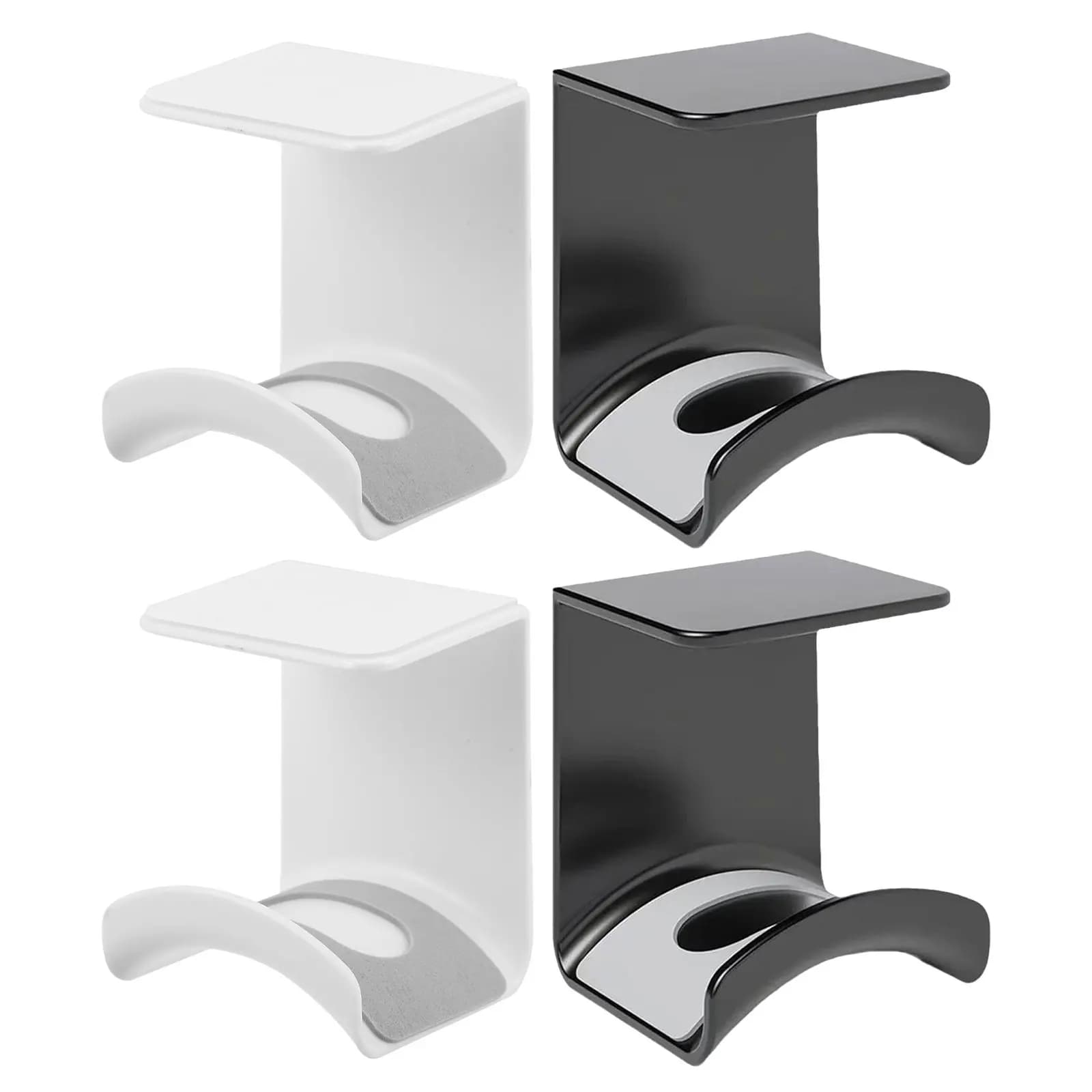Desk Headphone Holder (4 pieces) - No damage, space optimization, gaming and office, storage solution