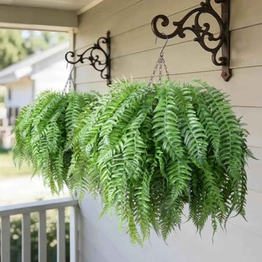 Artificial Plants Exterior Pendants UV Rare Resistant, Fake Sweatshirt, Finto Fogliame, Set of 2 for Outdoor Florist, Patio, Home, Garden, Decoration 10 Bra