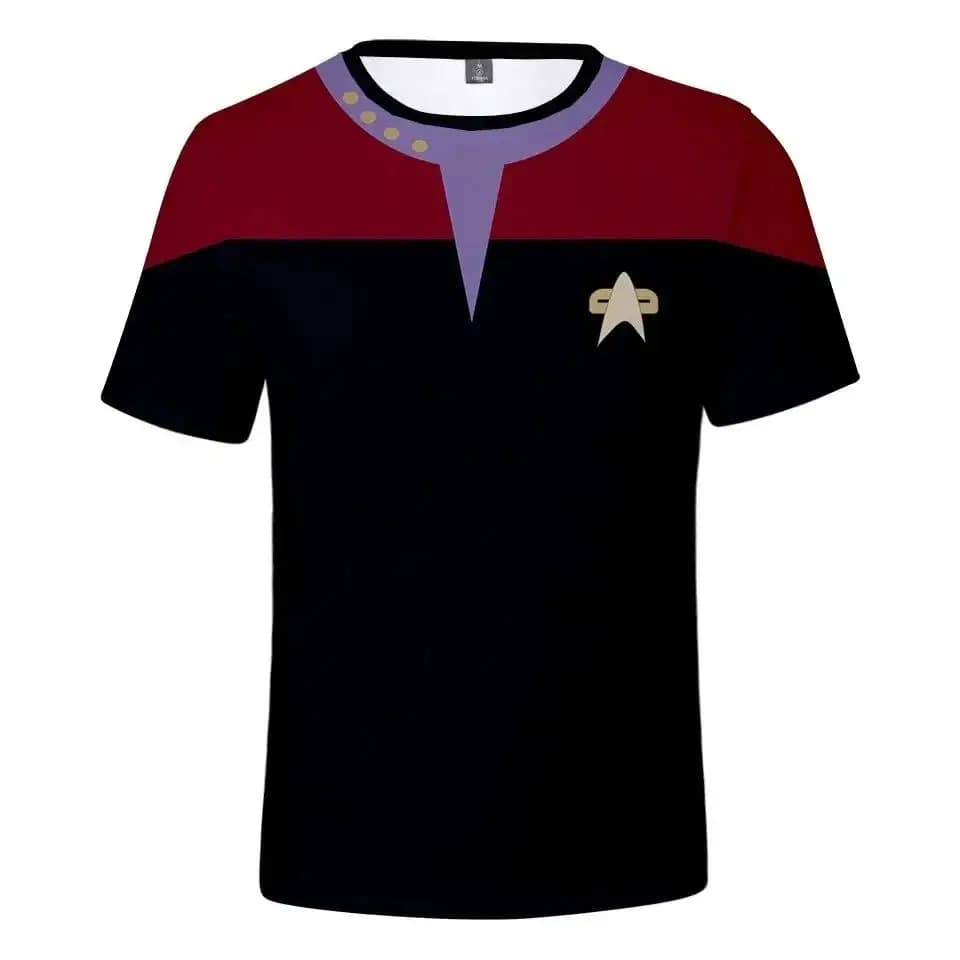 T-shirt Star Trek Sci-Fi T-shirt stampata in 3D Small Rocket T-shirt sportiva estiva da uomo per il tempo libero traspirante ad asciugatura rapida