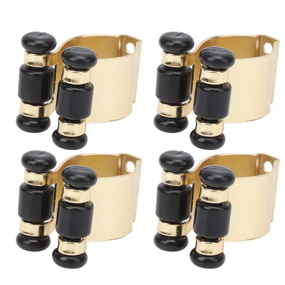Clip per stecca da biliardo in metallo da 4 pezzi con fori per viti Clip per stecca da biliardo portatile compatta Clip di ricambio per supporto per stecca da biliardo in oro