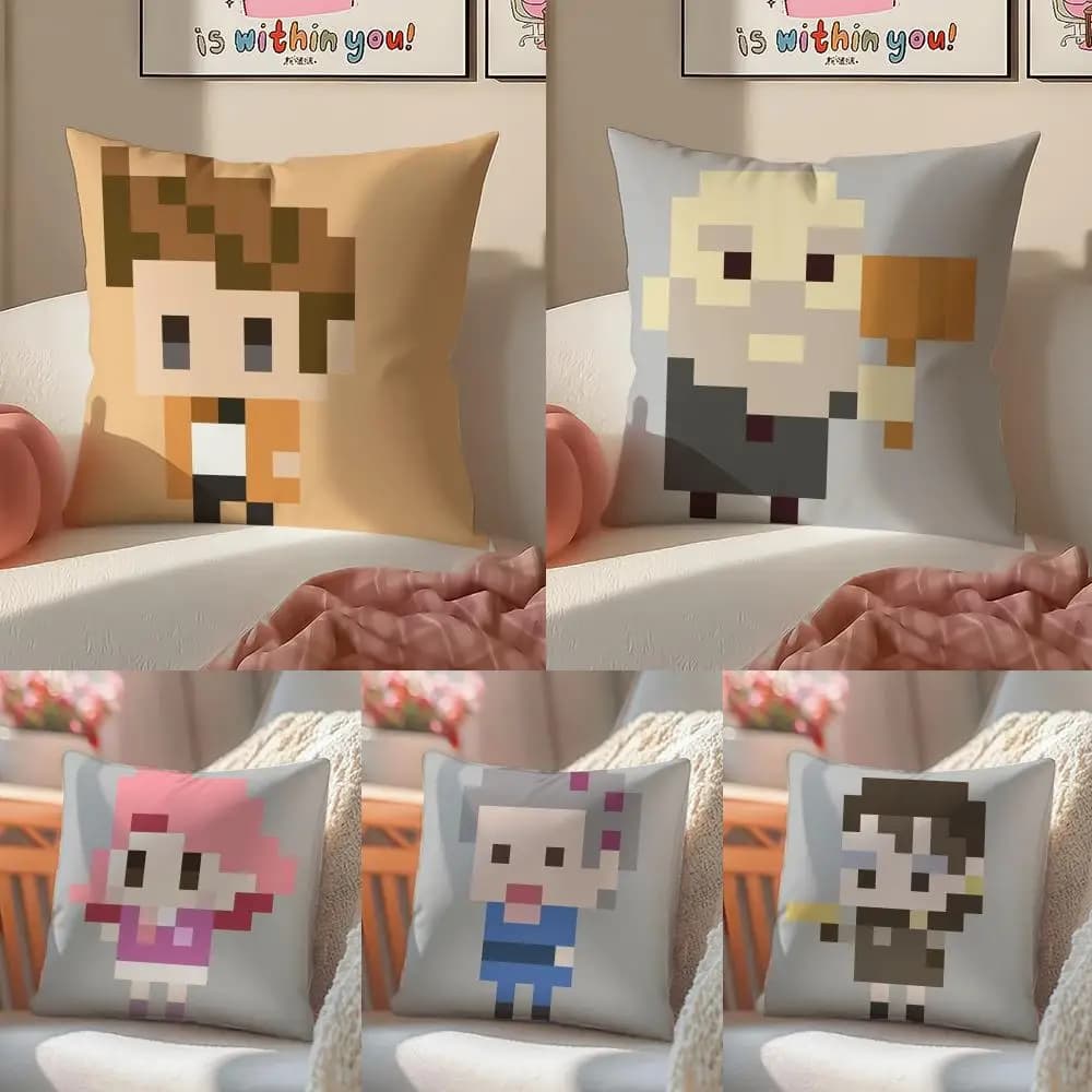 1pc A-Ace Attorney Fodera per cuscino in peluche corto con cerniera invisibile, per divano e camera da letto