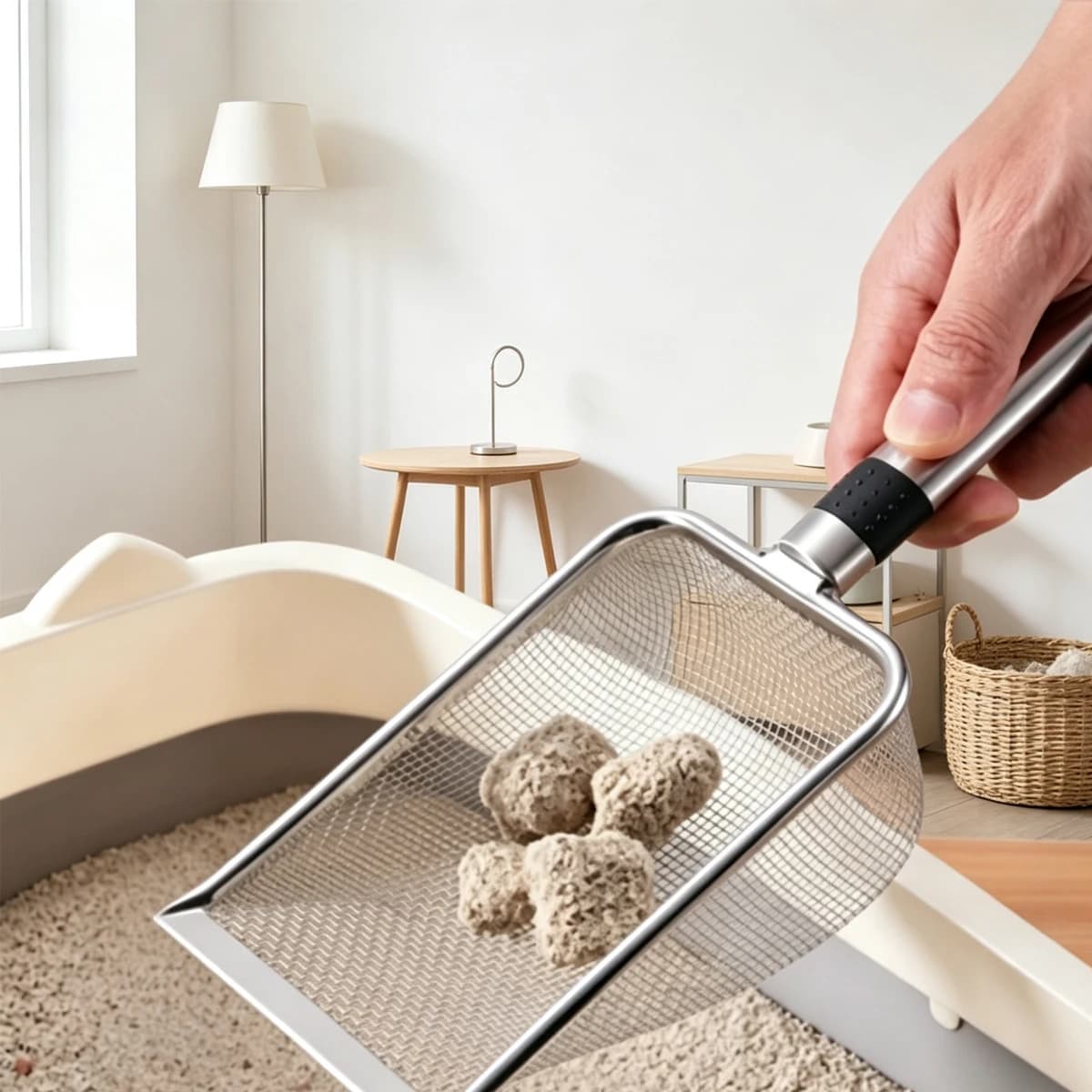 Fine-pore Stainless Steel Cat Litter Pet Feces Shovel Suitable for Rabbits and Dogs Toilet Cleaning Tools Supplies Things Cats