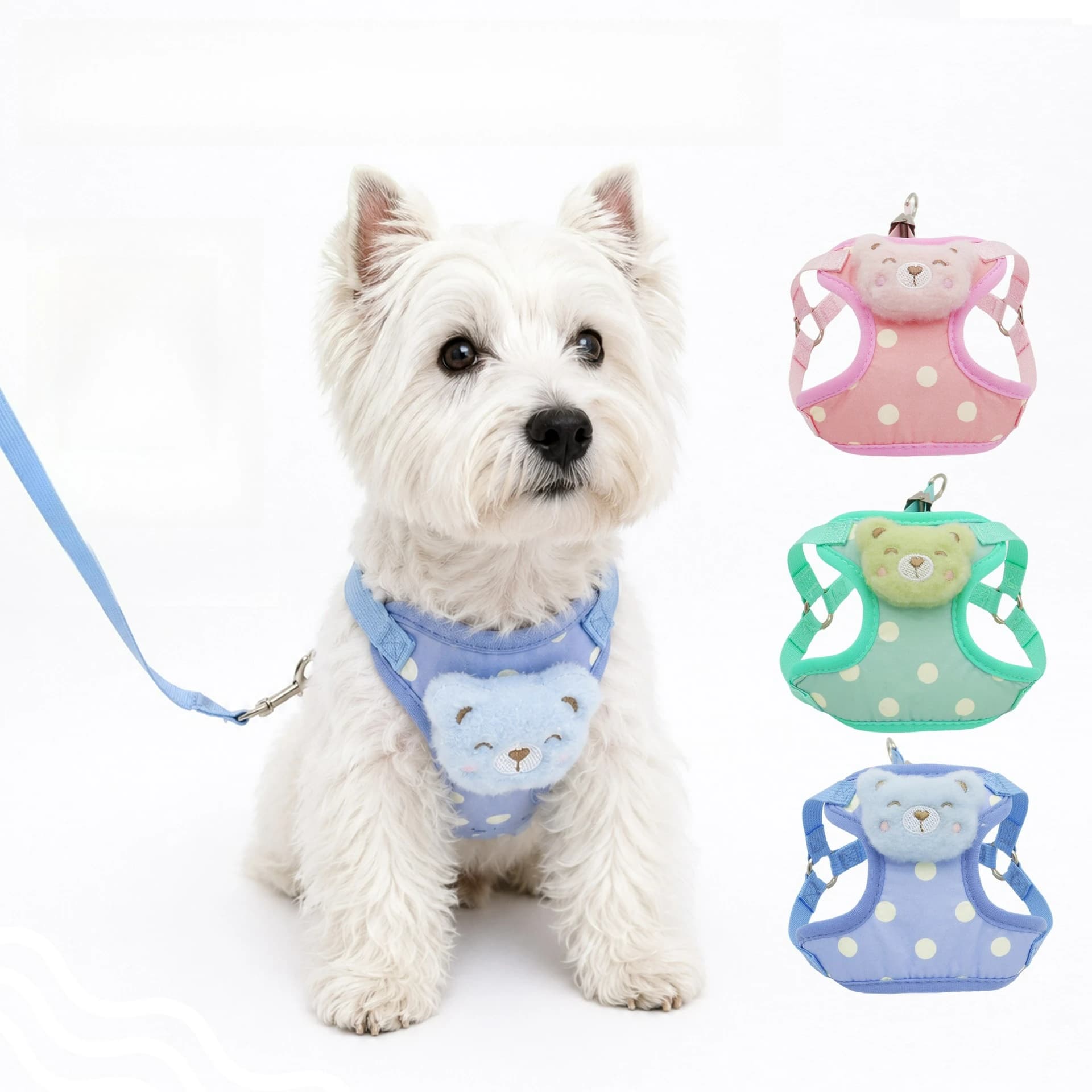 New Adjustable Mesh Breathable Cat Dog Collar Harness with Lead Leash-Vest-Style Chest Harness for Outdoor Walking Accessories