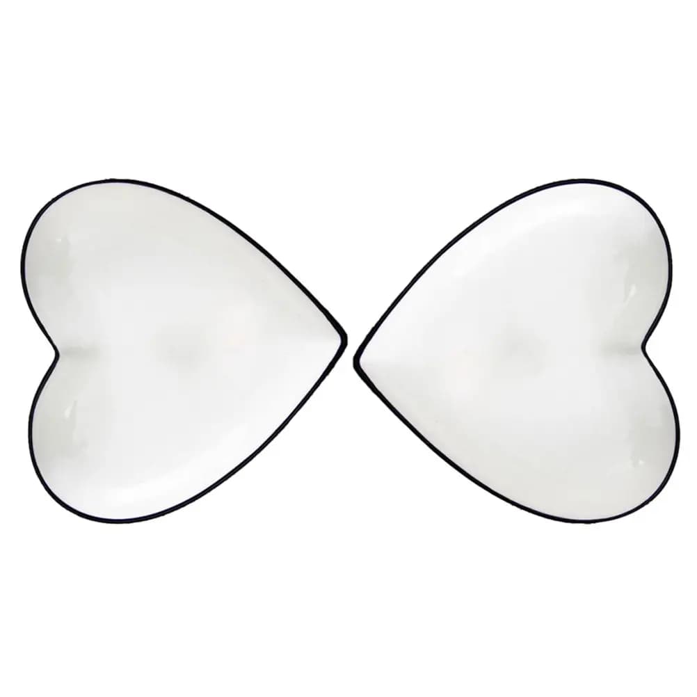 Set di 1 Ciotola in Ceramica a Forma di Cuore per Frutta Secca, Salse, Condimenti, Dessert, Antipasti, Contorni, Stile Giapponese