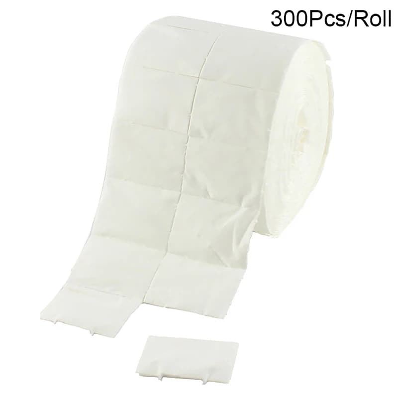 300 pz/rotolo Salviette di Cotone per Unghie Gel UV Punte per Unghie Smalto di Rimozione Cleaner Lint Tampone di Carta Soak Nail Art Pulizia Strumento per Manicure