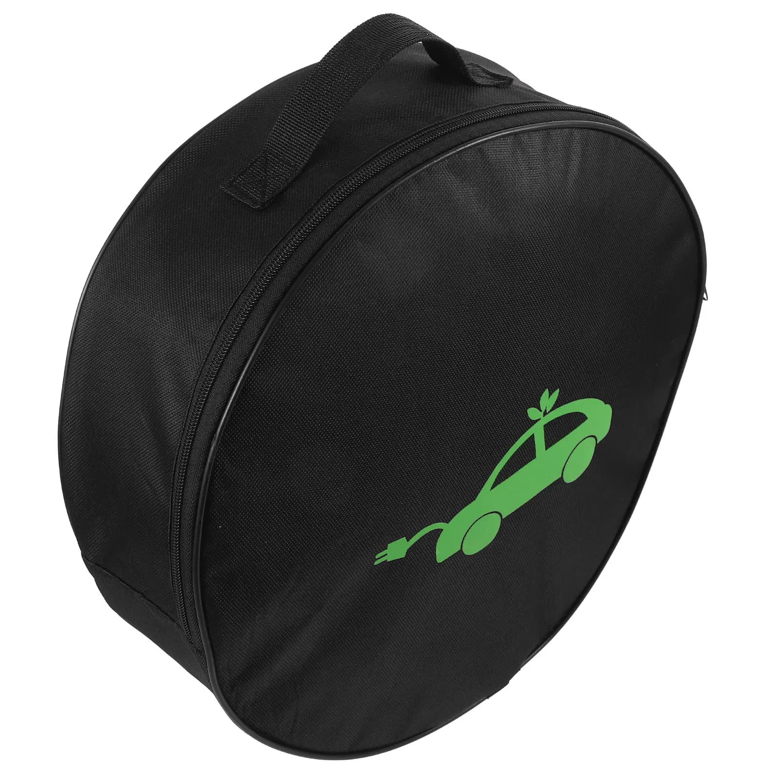Borsa Portaoggetti Portatile a Forma Rotonda, Organizzatore Resistente per Cavo di Ricarica Auto Elettrica, Custodia da Trasporto per Viaggi su Strada