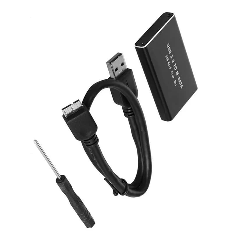 Adattatore per custodia per disco rigido esterno per custodia SSD da 20X MSATA a USB 3.0 per SSD MSATA 30X50mm 30X30mm