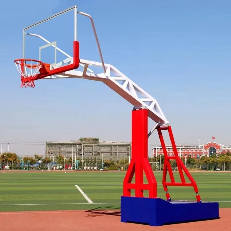 Canestro da basket per esterni con tabellone in vetro, supporto in metallo portatile per interni, per adulti, per l'allenamento quotidiano, vendita calda