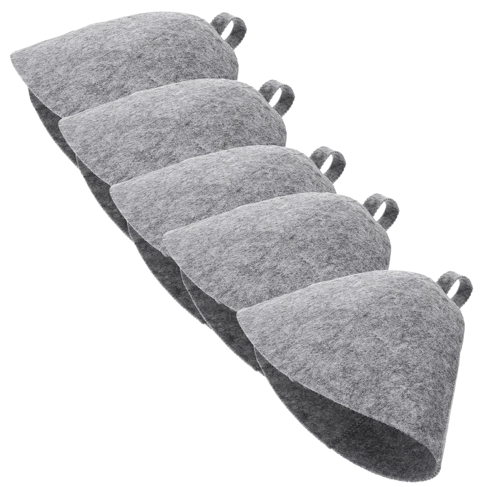 5Pcs Wool Sauna Hat Heat Insulation Comfortable Sauna Room Hat Reusable Breathable Bathing Cap Spa Accessories