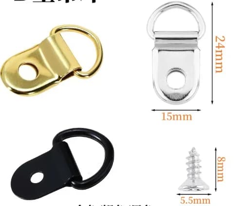 10pcs D Shape Pull Hook D Ring Buckles Tie Down Anchor Ring Iron Cargo Tie Down Ring For Truck Trailers RV Boats Accessories