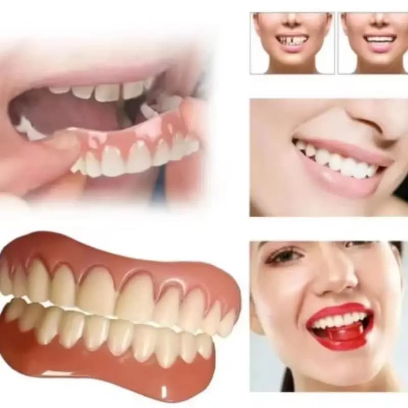 Apparecchio Dentale Simulato 2026e per Denti Superiori e Inferiori, Protesi Morbide, Adesivi Sbiancanti, Cura Dentale per un Sorriso CK848-FRO