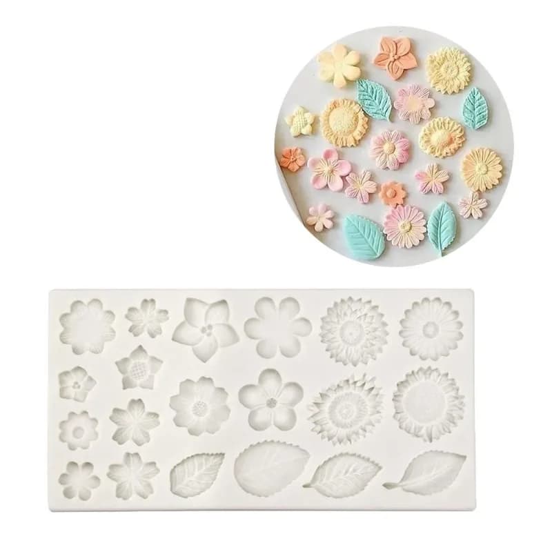 Stampo in Silicone a Forma di Foglia di Rosa/Frutto 3D per Decorazione Torte e Gelati, Stampo Fai-da-Te per Argilla