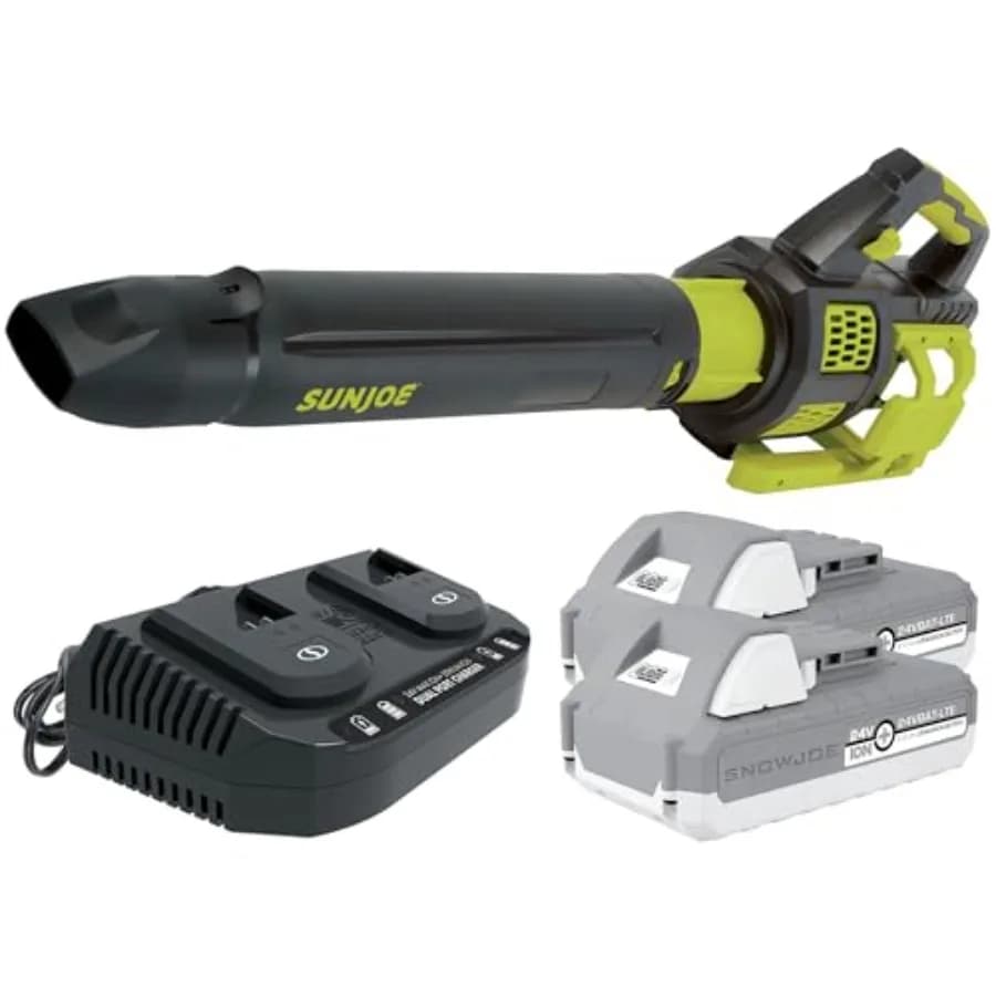 Kit Soffiatore a Turbina Brushless Senza Fili con 2 Batterie e Caricabatterie 24V 133 MPH - Portatile e Leggero, Alimentato a Batteria