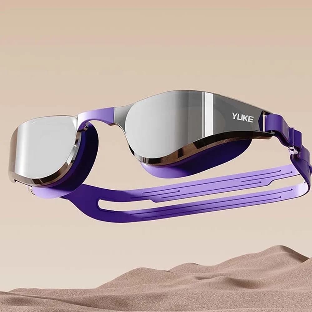 Waterproof Swimming Goggles Detachable Nosepiece PU Big Frame Anti-UV Swim Glasses Silicone Adjustable Anti-fog Swim Eyewear
