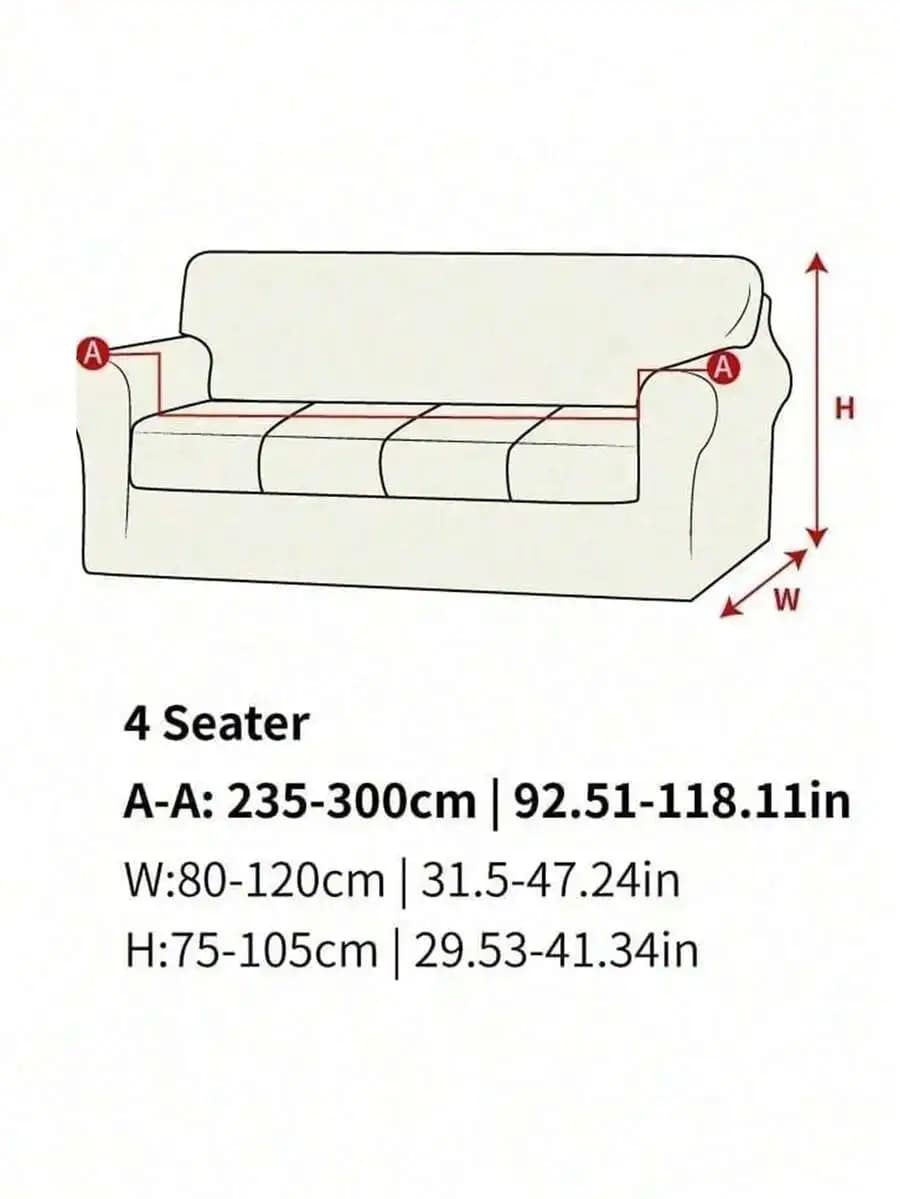 1pc Jacquard Skirt-Style Elastic Sofa Cover, Dustproof And Dirt-Resistant, One-Piece Full Coverage Sofa Protector, Living Room