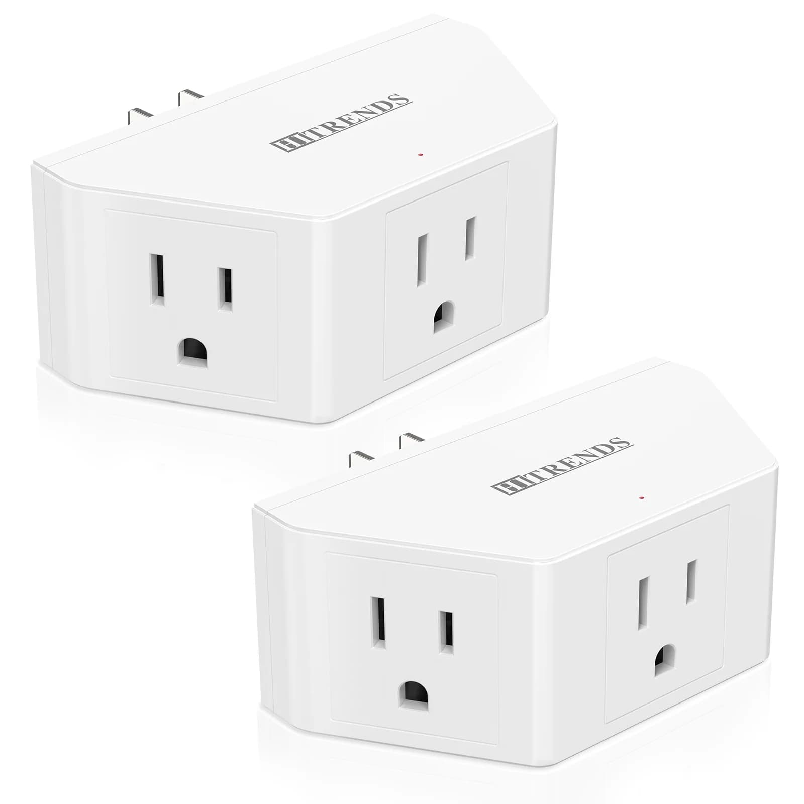 Adattatore spina americana per prolunga presa multipla da 2 pezzi, presa a muro multipla presa elettrica da 3 prese CA per viaggi a casa